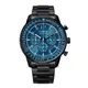 CITIZEN星辰 男 光動能計時(黑/藍) 石英腕錶 (CA4505-80L) 44mm