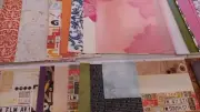 Large Scrapbooking Paper Lot 12 x 12 -Specialty & Textured & Shiny