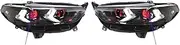 Car Lights Compatible With Ford Mondeo Red Demon Eye 2013-2016 ，Headlight LED Projetor Head Lamp Daytime Running Light Auto Accessories(Red Demon Eye)