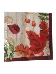 Lush Leaves Fall Autumn 16 Ct Lunch Napkins Thanksgiving