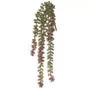 Artificial Hanging Pearls Greenery - Green Burgundy