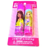 Mattel Barbie Flavored Lip Balm 2 Pack 0.14 oz Grape and Cotton Candy Flavor NEW