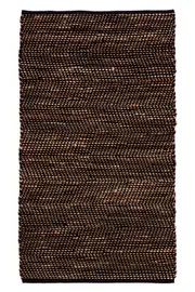 Jute Rug, Black and Natural Floor Rug, Modern Natural Fibre Area Rug Ibis Black