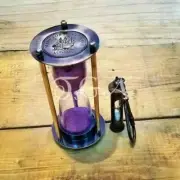 Antique Nautical Brass Sand Timer Hourglass With Sand Timer KeyChain