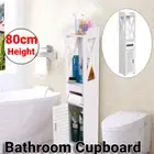 Bathroom Cabinet Storage Shelf Toilet Tissue Cupboard Laundry Holder Rack White