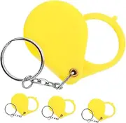 ARTSEWPLY 4pcs Portable Pocket Magnifier Mini Folding Keychain Magnifying Glass with High Definition Lens for Reading Coins Jewelry Maps and Print