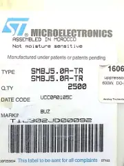 SMBJ5.0A-TR ST MICRO SMBJ5.0A TVS DIODE 5V 13.4V SMB 40 PIECES