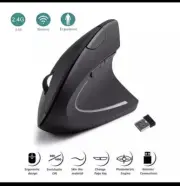 2.4G 1600DPI Ergonomic Vertical Mouse Wireless Optical Wrist Left Right USB Mic
