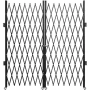 Double Folding Security Gate Folding Door Gate 5.1' H x 10.2' W Scissor Gate