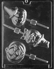 H032 Assorted Pumpkin Lollipop Halloween Chocolate Candy Mold