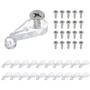 56Sets 25mm Plastic Glass Retainer Clips Kit for 4mm Thick Glass, Clear