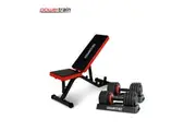 Powertrain Gen2 Pro 50KG Adjustable Dumbbell Set with Flat Incline Decline Bench