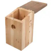 Solid Wood Bird House Nest Nesting Boxes Garden Houses for Outdoors