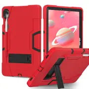 MCC Stylish Shockproof Samsung Galaxy Tab S9+ Plus 12.4" Case Cover X810 [Red+Black]