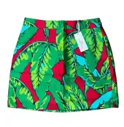 Vineyard Vines Skirt Size 2 Silk Blend Floral Mini Pencil Womens Banana Leaf