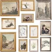 [97 Decor] Vintage Posters for Room Aesthetic - Vintage Art Prints for Wall Decor, Light Academia Decor, Vintage Gallery Wall Art, Neutral Vintage Pictures French Decor for Cozy Bedroom (Unframed)