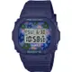 CASIO BABY-G 花海綻放方形計時錶/藍/BGD-565RP-2