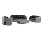 NEW Milano 3+2+1 Seater Outdoor Wicker Lounge Setting with Coffee Table | Patio