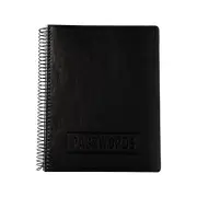 RE-FOCUS THE CREATIVE OFFICE 7.6" x 10" Executive Password Book Faux Leather