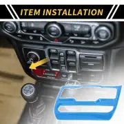 Dashboard Center Window Control Panel Cover for Jeep Wrangler JL JLU Light Blue