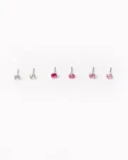 Multi Colour Colour Crystal 3 Pack Earrings
