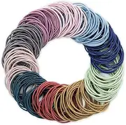Hanyousheng Multicolor Elastic Hair Bands, 200 PCS Ponytail Holders, 2mm Thick, 4.5cm Diameter, 200 Count (Pack of 1), Hair Accessory