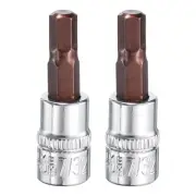 7/32" Hex Bit Socket 1/4" Drive Extension Bit Ratchet Wrench Accessories 2 Pcs