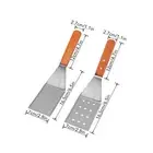 HG Spatula Turner Grill Flat Spatula Stainless Steel Comfortable Grip Wood