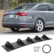 For VW Jetta Golf GLI Rear Bumper Spoiler Diffuser Lip Shark Fin Splitter Matte (for: Volkswagen)