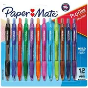 Paper Mate Profile Retractable Ballpoint Pens Fashion 12 Pack