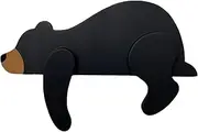 Bear Wall Decor, Sleeping Bear Nursery Wall Art, Decorative Signs Plaques For Classroom Bedroom Home Shelf Door Table Desk Handcrafted