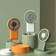 Handheld Mini Portable USB Fan, Rechargable (White)