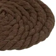 Twisted Cotton Rope, 8mm x 11Yards 3 Strand Twisted Cotton String (Chocolate)