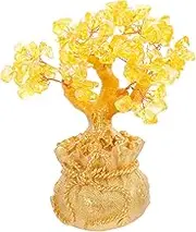 GRIRIW Crystal Money Tree Ornament Wealth Tree for Home Office Decor Indoor Adornment Tabletop Decoration to Attract Fortune