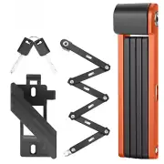 eStar Rides Portable Heavy Duty Folding Bike Lock with Zinc Alloy Core | Black