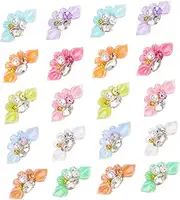20pcs Nail Accessories Nail Studs Nail Decorations Nail Gems Studs Nail Jewels Nail Flower Decoration Acrylic Nail Supplies Flower Nail Charms Nail Rhinestones Gems Nail Art Charm