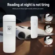 USB Rechargeable Clip Reading Lamp Portable Mini Clip Book Light Small Desk Rea