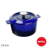 在飛比找momo購物網優惠-【Woll】德國歐爾-IRON 20cm鑄鐵鍋(藍)