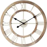 Willow & Silk XL Hamptons Double-Frame Floating Analogue Wall Clock Large 60cm