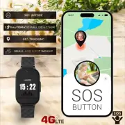 4G GPS Smart Adult Medical Alert Watch Waterproof, Touch Screen, SOS Button, BP