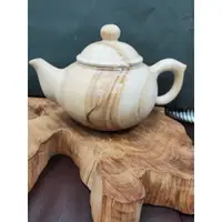 在飛比找蝦皮購物優惠-*全新玉壺木紋石茶壺 木化玉 茶壺 10*15CM