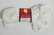 VTG Aunt Lydia's Heavy Rug Yarn Cotton & Rayon Blend 70 yds #805 White