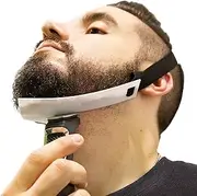 Aberlite FlexShaper 2.0 - Beard Shaper for Men - Hands-Free & Flexible Neckline Guide - Beard Trimmer Tool - Lineup Stencil Kit - White