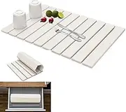 Diatomite Stone Bath Mat - Quick Dry, Super Absorbent, Anti-Slip Eco-Friendly Bathroom Mat for Shower, Kitchen & Tub, Easy to Clean & Warp-Resistant (White)