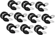 10Pcs Cable Clamp Rubber Cushioned Clamps for Line Management Tube Clips Shock and Corrosion Resistant for Wiring and Racking