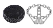 CHAIN STEERING WHEEL CHROME WITH BLACK COVER! COMES AS A SET! ONE TIME OFFER