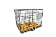 Wire Dog Cage Foldable Crate Kennel 30in with Tray + Cushion Mat Combo
