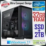 Intel Core i7 Gaming PC RTX 3060Ti 32GB RAM Computer SSD + 2TB Desktop System