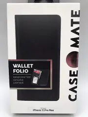 Case Mate leather Wallet Folio Case for Apple iPhone 11 Pro Max 6.5 inch Black