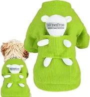 Cute Dog Sweater - with Bear Doll Turtleneck Knitted Cat Outfits,Thick Autumn Puppy Clothing Turtleneck Cat Outfit for Outdoor